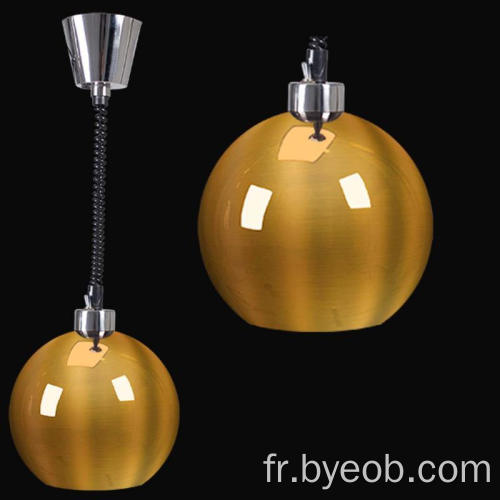 Lampe chauffante à boule OEM couleur or fil à ressort